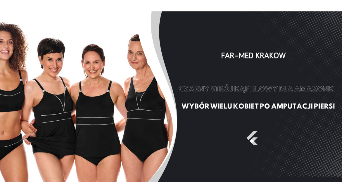 Czarny strój kąpielowy dla amazonki – wybór wielu kobiet po amputacji piersi Czarny strój kąpielowy dla amazonki – wybór wielu kobiet po amputacji piersi